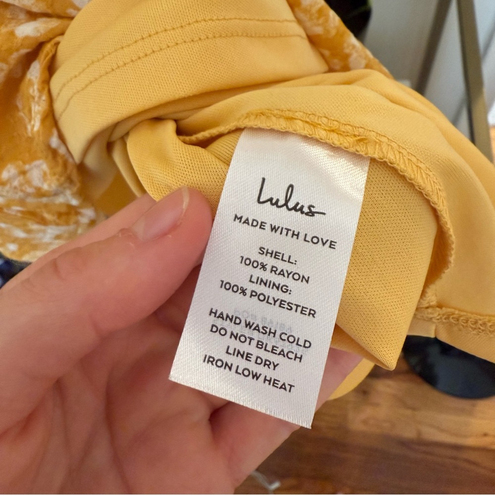 Lulus Garden Explorer Mustard Yellow Floral Print Mini Dress - Picture 5 of 9
